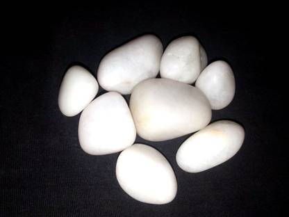 SWC swcehite01 Polished Angular Marble Pebbles