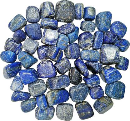 9dzine Lapis Lazuli Tumbled Stone 100 Gm,Lapis Lazuli Crystal Stone Pebble for Vastu Polished Asymmetrical Crystal Stone