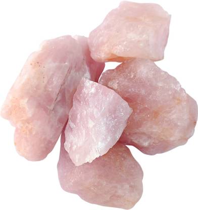 Shubhanjali Natural Rose Quartz Rough Raw Stone 200 Grams Regular Asymmetrical Crystal Stone