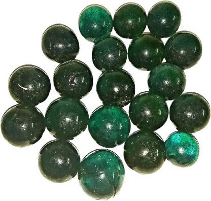 SIMSNURA The Green marbles koli 50 pcs - glass playing balls Carved Round Fire Glass Pebbles