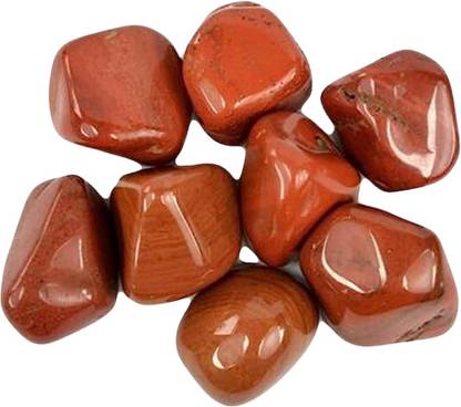 vastu vardan Crystal Red Jesper Tumble Stone| 50gm Tumbled Gemstone| Garden & Table Décor Regular Round Crystal Stone