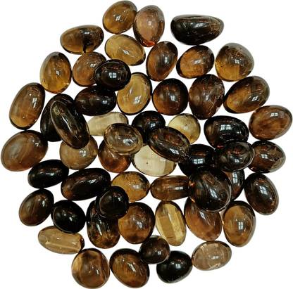 9dzine Smokey Quartz Tumble Gemstone 50 Gm,Crystal Smokey Quartz Stone Pebble for Vastu Polished Asymmetrical Crystal Stone