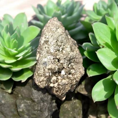 R M ZEOLITE MINERAL Pyrite Stone Pyrite Raw Stone Cluster Rough Rock Peru Pyrite Crystal Regular Angular Rock Stone