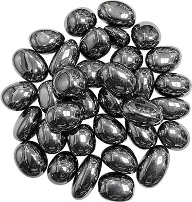 9dzine Shungite Tumble Gemstone 50 Gm,Crystal Shungite Stone Pebble for Vastu,Healing Polished Asymmetrical Crystal Stone
