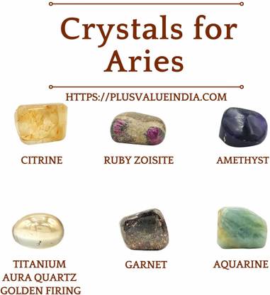Plus Value Zodiac Crystal Bag – Aries Lucky Birth Stones Regular Asymmetrical Crystal Stone