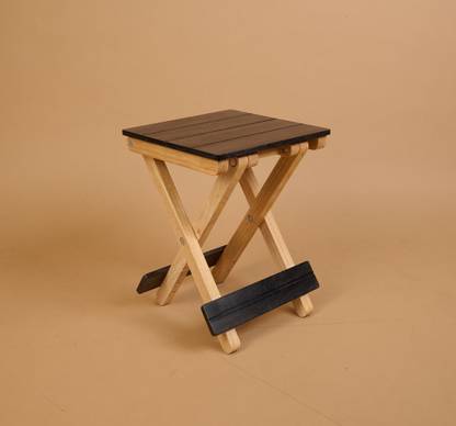 WOODTRENDZ Foldable Compact Wood Stool Living & Bedroom Stool