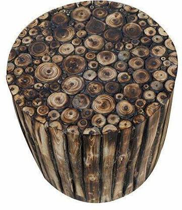 markon Wooden Round Shape Stool/Table Blocks Stool for- Dressing Table, Bedside Stool