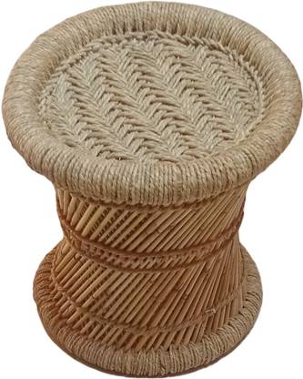 Rashi Creation Rajasthani Handmade bamboo stool/mudda/muddi Bamboo Outdoor Chair