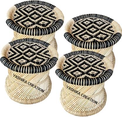 YASHIKA CREATION Handmade Eco Friendly Bamboo mudda Muddi cane Outdoor & Cafeteria Stool