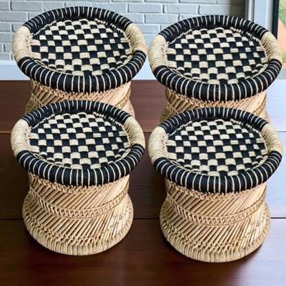 YASHIKA CREATION Handmade Eco Friendly Bamboo mudda Muddi cane Outdoor & Cafeteria Stool