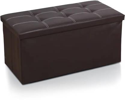 PRIME PICK Leather Storage Stool – Multi-Functional Foldable Storage Living & Bedroom Stool