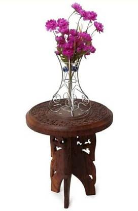 fzwoodencraft Wooden Hand-Crafted Folding Side Stool for Living Room and Office, Side Table Stool