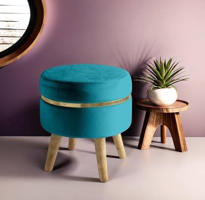 Access craft Access Craft Foam Pouf (Finish Color - Aqua Green, Pre Assembled) Stool