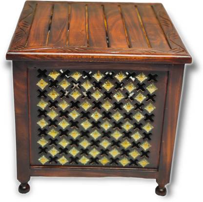 manzees Beautiful Wooden Stool with Extra Storage, Bedroom Stool, Side Table for Sofa Stool