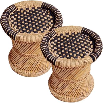 LV Handmade Bamboo Stool/Mudda/Muddi for indoor & Outdoor 15x16-2 Outdoor & Cafeteria Stool
