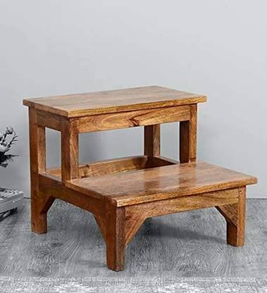Decorvatsa Decorvatsa Solid Sheesham Wood Step Stool, Wooden Stool 2 step kitchen stool Stool