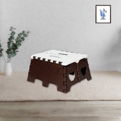 De HUB Non-Slip Folding Stool 7 Inch/Holds 80 Kg Travel/Home/Kitchen/Bathroom & Kids Outdoor & Cafeteria Stool