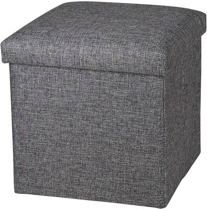 DHARMISHO Solid Wood Cube Ottoman