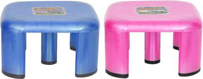 DECENT PLASTICS Multiuses Portable,Durable Plastic Bathroom Sitting Stool(pack of 2) Patla Bathroom Stool