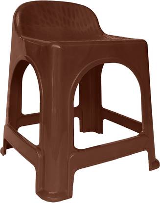 RW REST WELL Tik-Tok Full Size Plastic Stool Chair with Back Rest for Back Support Bathroom Stool