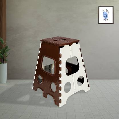 De HUB Non-Slip Folding Stool 18 Inch/Holds 120 Kg Travel/Home/Kitchen/Bathroom & Kids Outdoor & Cafeteria Stool