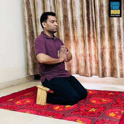 Luvottica Portable Meditation Stool/Bench with Foldable Legs, Seiza Bench Stool