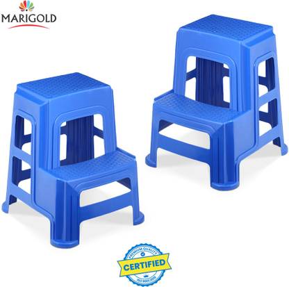 Marigold 100% Virgin Plastic Step Stool for Kitchen, Bathroom, Bedroom, Living Room Kitchen Stool