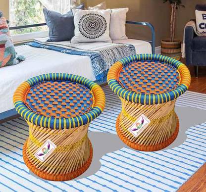 RCLV Handmade Bamboo stool for Home & Office Size 13X13 Outdoor & Cafeteria Stool