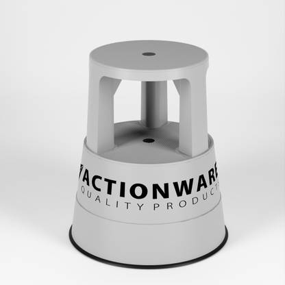 ACTIONWARE Kick Rolling Step Stool with Spring-Loaded Wheels | 150 KG Load Capacity Outdoor & Cafeteria Stool