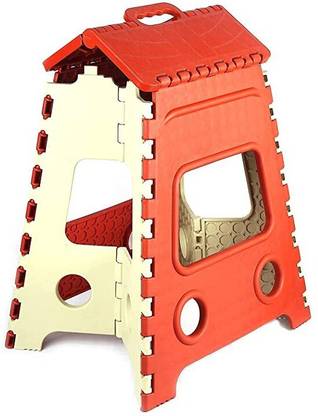 Whizzo 18" Space Saving Plastic Foldable Step Stool.Suitable for everyone Kitchen Stool Living & Bedroom Stool