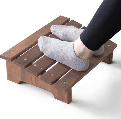 PRINCE ART Wooden Foot Rest Stool Under Desk Footrest Wood Office, Home, Table Use Step AJ Stool