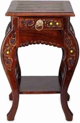 AnDecy Handmade Wooden Carved Nag Stool for Living Room Stool