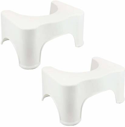 Kuvadiya Sales Comfortable Sturdy Squat Toilet Foot Step Stool Women's Plastic Anti-Slip Stool for Western Toilet Scientific Angle, Potty Training Foot Supporter for Kids and Adults Stool