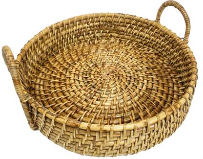 Rock Tawa Wooden Rock Tawa Wooden Basket Circular Multipurpose Storage Basket Storage Basket