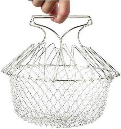 Mishti 2 In 1 Chef Basket Stainless Steel Fruit & Vegetable Basket