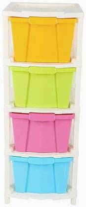 Nejadhari 4 Compartments Plastic Multi-purpose Drawer Storage System