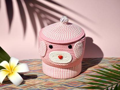 BAILEY44 Wool Pink123 Storage Basket