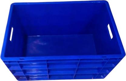 Singhal Plastic Multipurpose Rectangular Storage Crates 500 x 325 x 250 MM Heavy Duty Crate Storage Basket