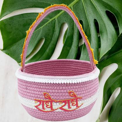 ROYAL TREND Cotton pink Basket Storage Basket