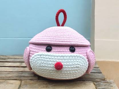 DYARCHY Jute woven basket with cap Storage Basket