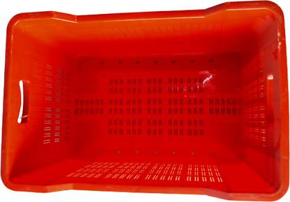 vikas sales Plastic UNBREAKABLE PLASTIC CARRET/ VEGETABLE-FRUITS CARRET-BASKET 20 KG MULTI PURPOSE Storage Basket