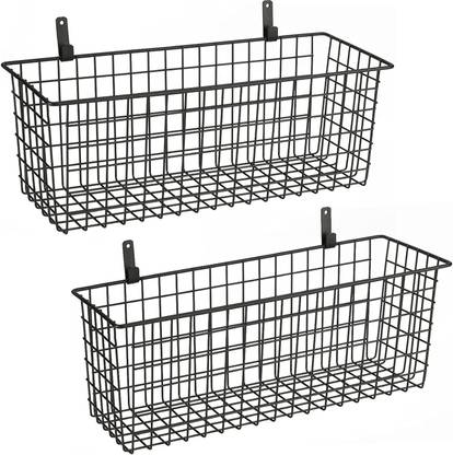 shiok decor Iron Hanging Wire Storage Baskets Wall Mount Baskets | Storage Basket