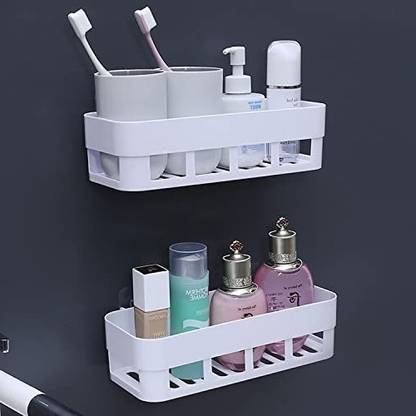 HEYMAK Multipurpose Rectangle Shape Storage Basket Plastic Toothbrush Holder
