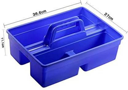 OFFIZTIME Plastic Caddy Basket, Bathroom Caddy, Caddy Organizer, Tool Organizer with Handle. Storage Basket