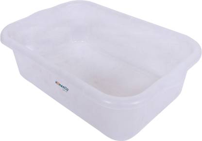 HOMESTIC Plastic Exel Tray|Plastic Tray for Storage Organizer|Multipurpose Tray (Transparent) Storage Basket