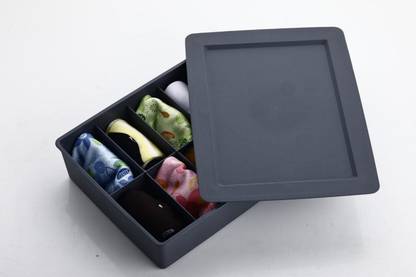 Green Tales Plastic Quba Storage Box 10 Compartment With Lid Multipurpose Storage Basket