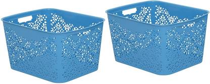 Cutting EDGE Polypropylene Large Turkish Basket For Utility Storage Basket (Blue) Storage Basket