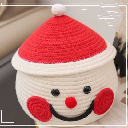 DYARCHY Cotton woven basket with cap Storage Basket