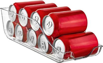 NISHIV Plastic Refrigerator Organizer Bins Soda Can Organizer Bins for Refrigerator For Fridge Storage Basket