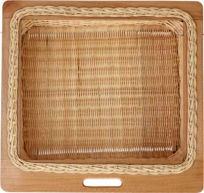 wudflex Bamboo Wicker basket for kitchen (size 22 X 16 X 8 inches) Storage Basket